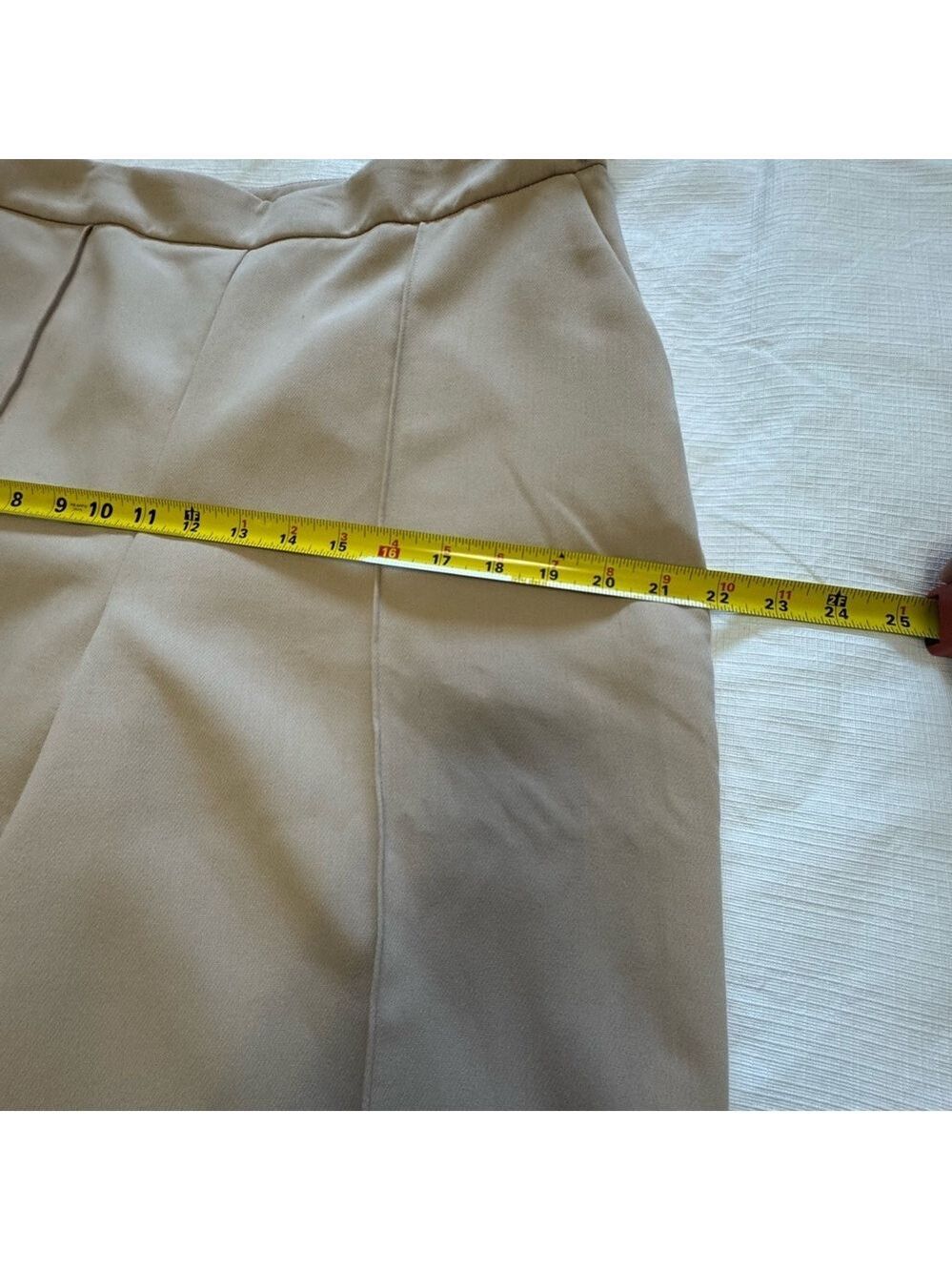 Ever New Melbourne Mila D-Ring Beige Wide-Leg Women's Pants - Picture 10 of 16